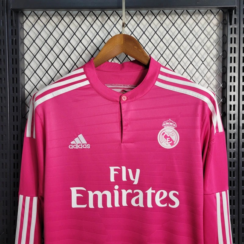 Camiseta Real Madrid Manga Larga Visita Retro 2014/15 Versión Fan