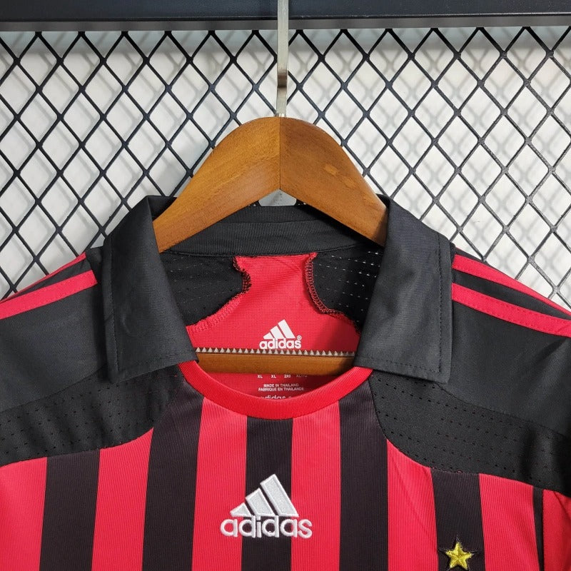 Camiseta AC Milan Manga Larga Local Retro 2007/08 Versión Fan