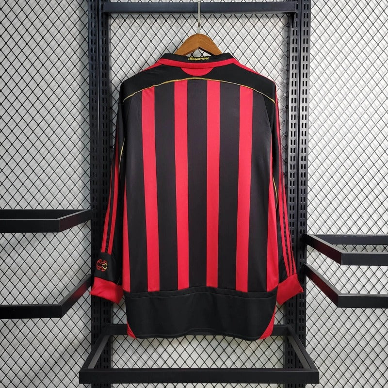 Camiseta AC Milan Manga Larga Local Retro 2006/07 Versión Fan