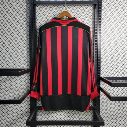 Camiseta AC Milan Manga Larga Local Retro 2006/07 Versión Fan