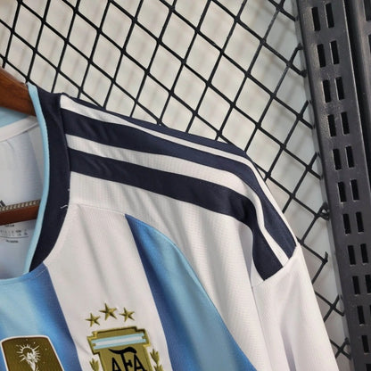 Camiseta Argentina Manga Larga Local 2026 Versión Fan