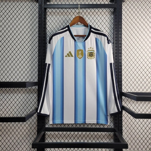Camiseta Argentina Manga Larga Local 2026 Versión Fan