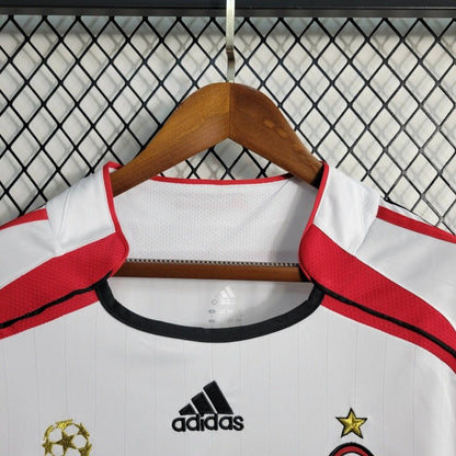 Camiseta AC Milan Manga Larga Visita Retro 2006/07 Versión Fan