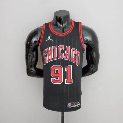 Camiseta Chicago Bulls Jordan Negra NBA 75 Aniversario