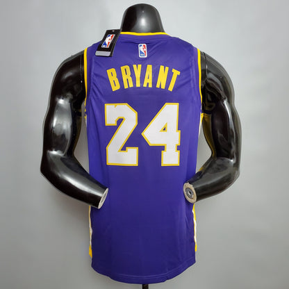 Camiseta LA Lakers Morada Cuello en V Versión Fan