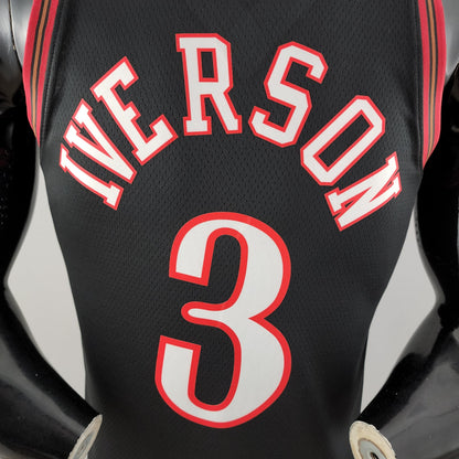 Camiseta Philadelphia 76ers Allen Iverson Negra