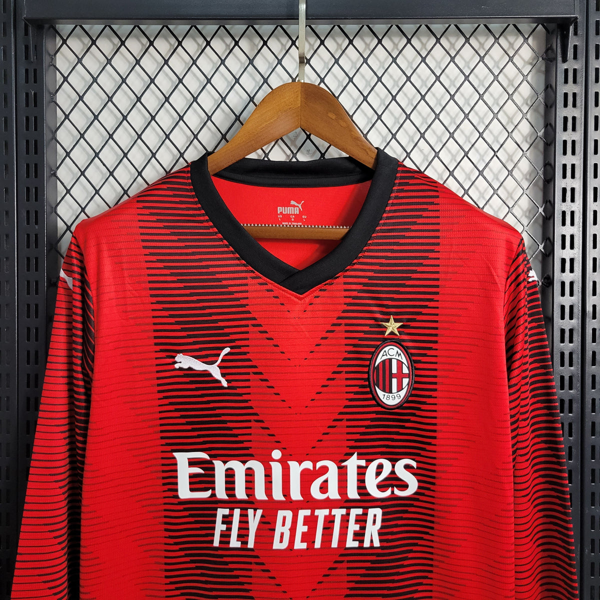 Camiseta AC Milán Local Manga Larga 2023/24 Versión Fan
