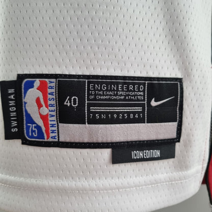 Camiseta NBA 75 Aniversario Miami Heat Blanca