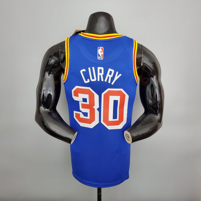 Camiseta Golden State Warriors Edición Retro Azul NBA 75 Aniversario