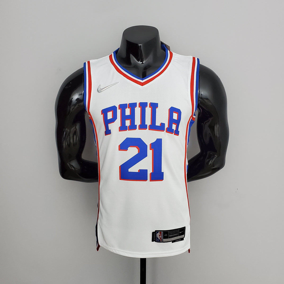 Camiseta NBA 75 Aniversario Philadelphia 76ers Blanca