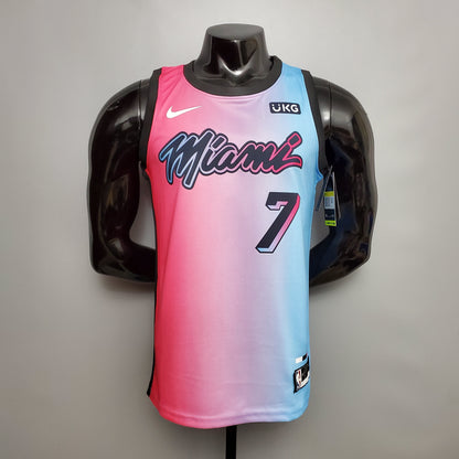 Camiseta Miami Heat "City Edition" Degradado Celeste Rosa