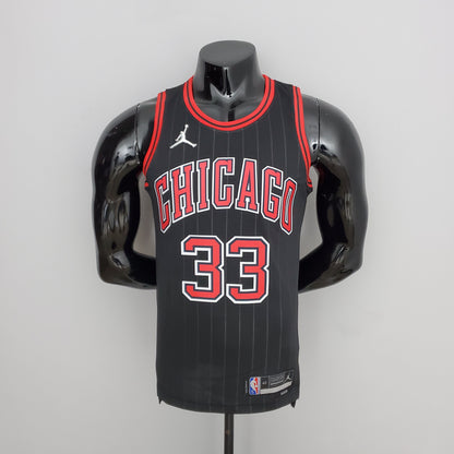 Camiseta Chicago Bulls Jordan Negra NBA 75 Aniversario