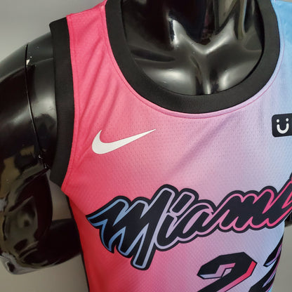 Camiseta Miami Heat "City Edition" Degradado Celeste Rosa