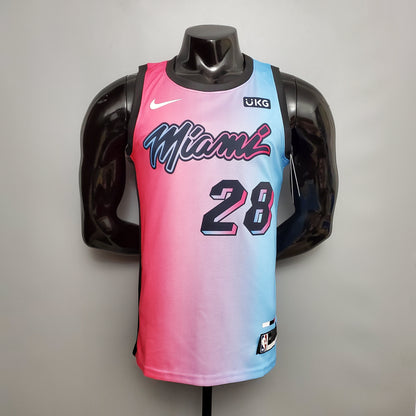Camiseta Miami Heat "City Edition" Degradado Celeste Rosa