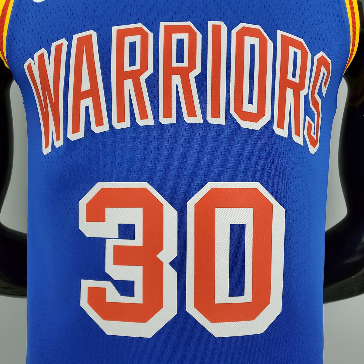 Camiseta Golden State Warriors Edición Retro Azul NBA 75 Aniversario