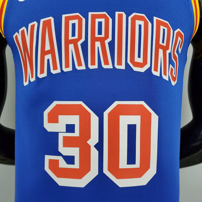 Camiseta Golden State Warriors Edición Retro Azul NBA 75 Aniversario