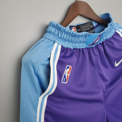 Camiseta Los Ángeles Lakers City Edition Shorts Morados
