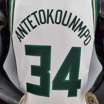 Camiseta Milwaukee Bucks 2022 Blanco NBA
