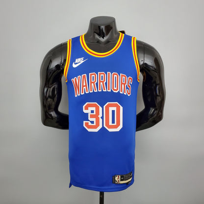Camiseta Golden State Warriors Edición Retro Azul NBA 75 Aniversario