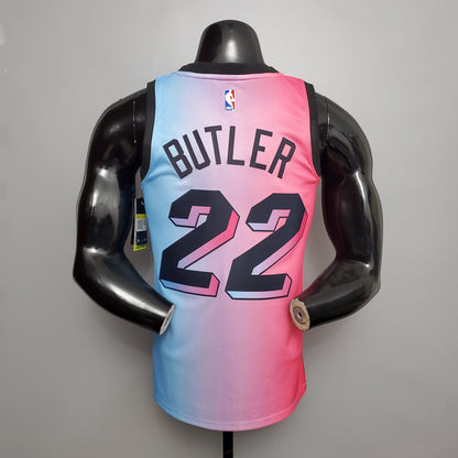 Camiseta Miami Heat "City Edition" Degradado Celeste Rosa