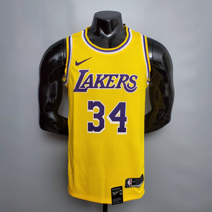 Camiseta LA Lakers Clásica Amarilla Versión Fan
