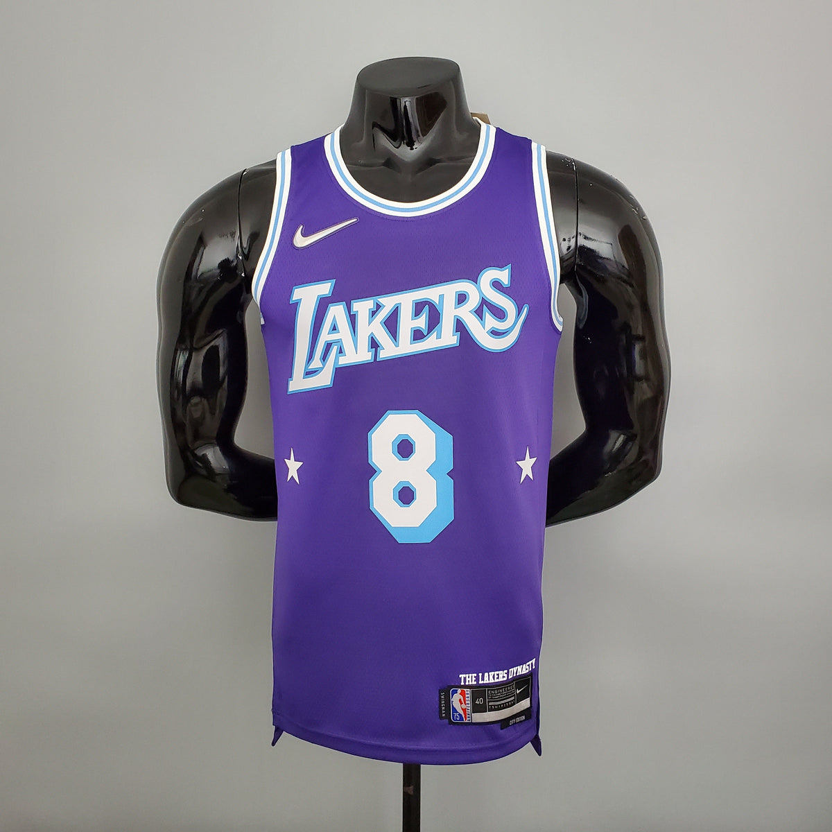 Camiseta LA Lakers Aniversario 75 Morada 2022 Versión Fan