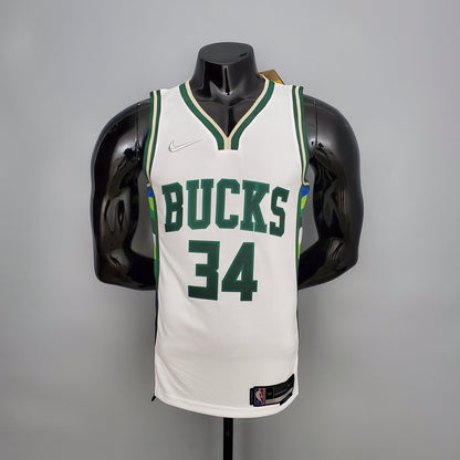 Camiseta Milwaukee Bucks 2022 Blanco NBA