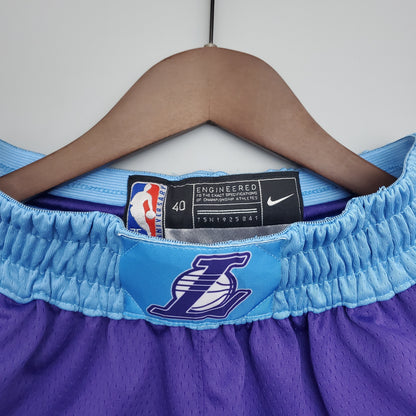 Camiseta Los Ángeles Lakers City Edition Shorts Morados