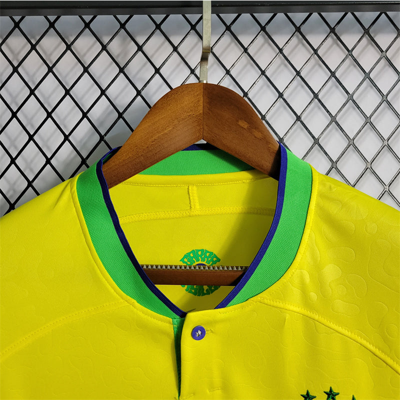 Camiseta Brasil Local Qatar 2022 Versión Fan