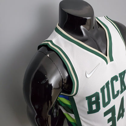 Camiseta Milwaukee Bucks 2022 Blanco NBA