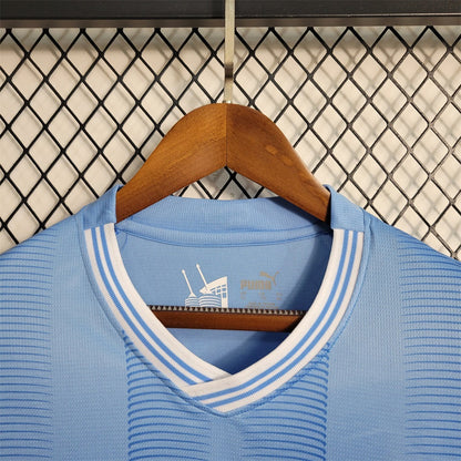 Camiseta Manchester City Local Manga Larga 2023/24 Versión Fan